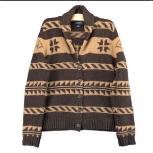 Chaps Women’s Cardigan in Brown and Tan